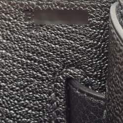 Pre Owned Hermès Black Novillo Leather Kelly Depeches 25 Pouch