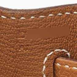 Pre Owned Hermes Gold Epsom Leather Gold Finish Kelly Sellier 32 Bag