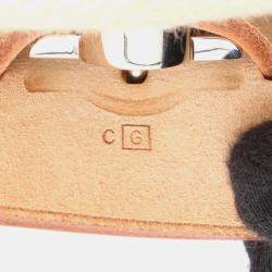 Pre Owned Hermes Herbag MM Toile Hunter Natural Black Leather Bag