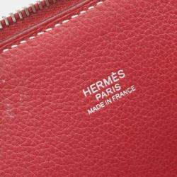Pre Owned Hermes Bolide Relax 35 Rouge H Leather Handbag