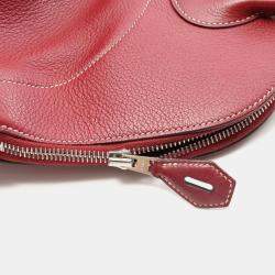 Pre Owned Hermes Bolide Relax 35 Rouge H Leather Handbag