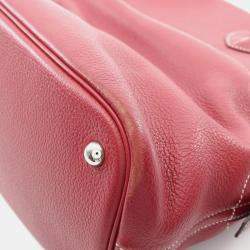 Pre Owned Hermes Bolide Relax 35 Rouge H Leather Handbag