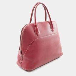 Pre Owned Hermes Bolide Relax 35 Rouge H Leather Handbag