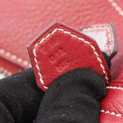 Pre Owned Hermes Bolide Relax 35 Rouge H Leather Handbag