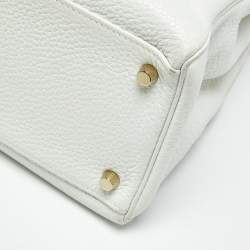 Pre Owned Hermes Blanc Togo Leather Gold Finish Kelly Retourne 35 Bag