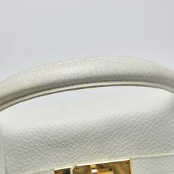 Pre Owned Hermes Blanc Togo Leather Gold Finish Kelly Retourne 35 Bag