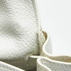 Pre Owned Hermes Blanc Togo Leather Gold Finish Kelly Retourne 35 Bag