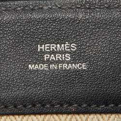 Pre Owned Hermes Black Swift Leather Tohubohu Pouch MM Bag