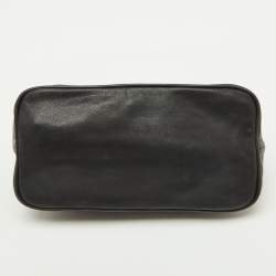 Pre Owned Hermes Black Swift Leather Tohubohu Pouch MM Bag