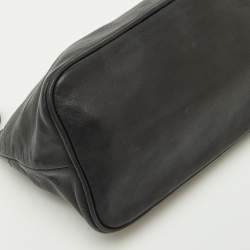 Pre Owned Hermes Black Swift Leather Tohubohu Pouch MM Bag