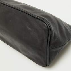 Pre Owned Hermes Black Swift Leather Tohubohu Pouch MM Bag