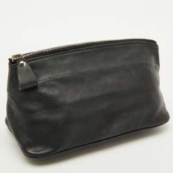 Pre Owned Hermes Black Swift Leather Tohubohu Pouch MM Bag