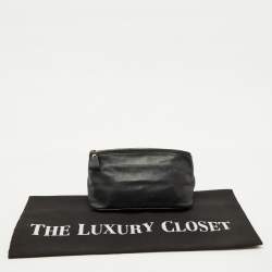 Pre Owned Hermes Black Swift Leather Tohubohu Pouch MM Bag