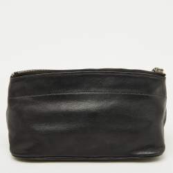 Pre Owned Hermes Black Swift Leather Tohubohu Pouch MM Bag