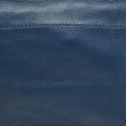 Pre Owned Hermes Bleu Navy Swift Leather Tohubohu Pouch MM Bag