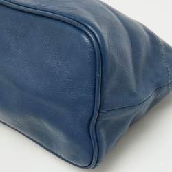 Pre Owned Hermes Bleu Navy Swift Leather Tohubohu Pouch MM Bag