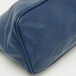 Pre Owned Hermes Bleu Navy Swift Leather Tohubohu Pouch MM Bag