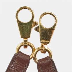 Pre Owned Hermes Chocolat Courchevel Leather Gold Finish Kelly Sellier 32 Bag