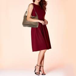 Pre Owned Hermes Etoupe Grey Taurillon Clemence Leather Lindy 30 Bag