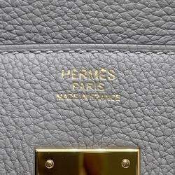 Pre Owned Hermes Birkin 30 Gris Mouette Togo Leather Handbag