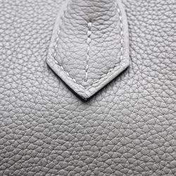 Pre Owned Hermes Birkin 30 Gris Mouette Togo Leather Handbag