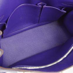 Pre Owned Hermes Jypsiere 28 Purple Taurillon Clemence Shoulder Bag