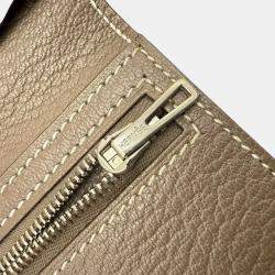 Pre Owned Hermes Bearn Taupe Epsom Leather Wallet
