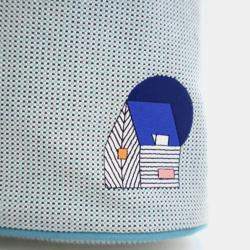 Pre Owned Hermes Les Cabanes Marine H Canvas Backpack