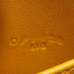 Pre Owned Hermes Jaune Ambre Togo Leather Gold Finish Mini Lindy Bag