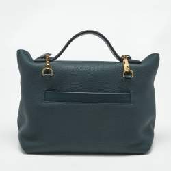 Pre Owned Hermès Vert Cypress Togo and Swift Leather Gold Finish 24/24 29 Bag