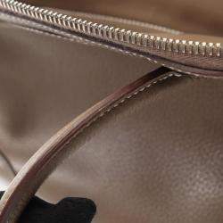 Pre Owned Hermes Bolide 31 Etoupe Taurillon Clemence Leather Top Handle Bag
