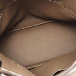 Pre Owned Hermes Bolide 31 Etoupe Taurillon Clemence Leather Top Handle Bag