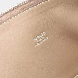 Pre Owned Hermes Bolide 31 Etoupe Taurillon Clemence Leather Top Handle Bag