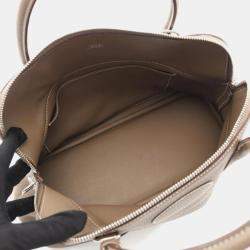 Pre Owned Hermes Bolide 31 Etoupe Taurillon Clemence Leather Top Handle Bag