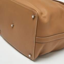 Pre Owned Hermes Gold Swift Leather Palladium Finish Toolbox 33 Bag
