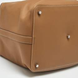 Pre Owned Hermes Gold Swift Leather Palladium Finish Toolbox 33 Bag
