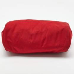 Pre Owned Hermes Brick Red/Moka Toile Canvas and Vache Hunter Herbag 31 Bag