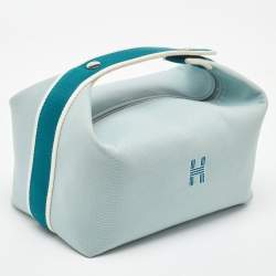 Pre Owned Hermes Eucalyptus Toile H Canvas Large Bride-a-Brac Case