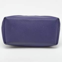 Pre Owned Hermes Blue Encre Togo and Swift Leather Palladium Finish 24/24 35 Bag