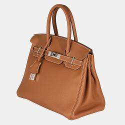 Pre Owned Hermes Gold Togo Birkin 30 PHW