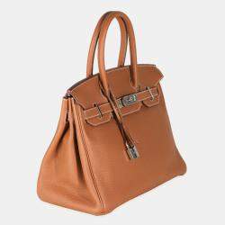 Pre Owned Hermes Gold Togo Birkin 30 PHW