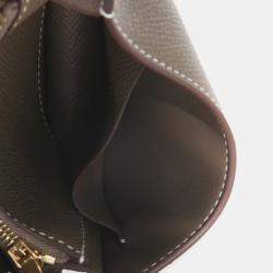 Pre Owned Hermes Epsom Constance Slim Wallet GHW