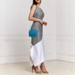 Pre Owned Hermes Mykonos Epsom Leather Palladium Finish Constance 18 Mini Bag