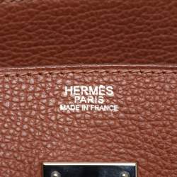 Pre Owned Hermes Noisette Evercolor Leather  Palladium Hardware Birkin 30 Bag