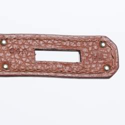 Pre Owned Hermes Noisette Evercolor Leather  Palladium Hardware Birkin 30 Bag