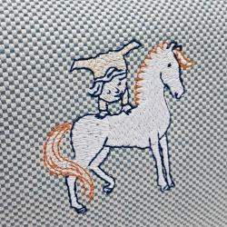 Pre Owned Hermes Grey Fabric Cabriolet Bride A Brac Case