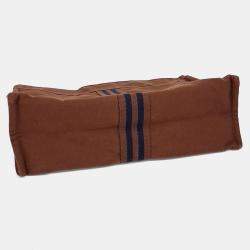 Pre Owned Hermes Brown Cotton Furutto Pouch