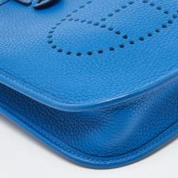 Pre Owned Hermès Bleu France Taurillon Clemence Leather Evelyne TPM Bag