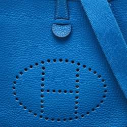 Pre Owned Hermès Bleu France Taurillon Clemence Leather Evelyne TPM Bag
