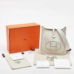 Pre Owned Hermès Gris Pale Taurillon Clemence Leather Evelyne TPM Bag